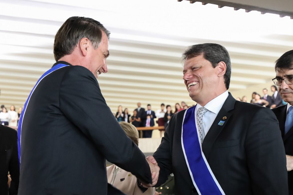 Tarcísio está na iminência de ser adotado por SP, diz Bolsonaro