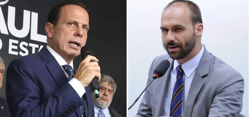 Doria se irrita e ‘ataca’ Eduardo Bolsonaro após ser criticado