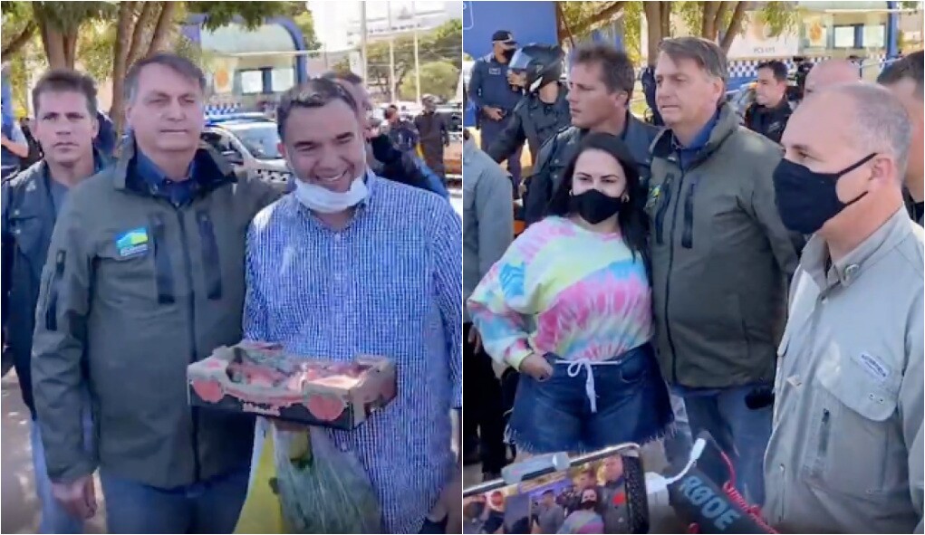 Bolsonaro passeia de moto pelo DF e é recebido por apoiadores